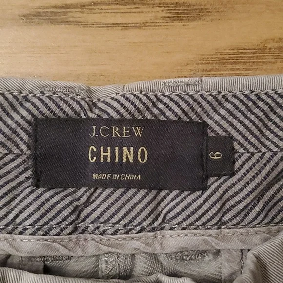 J. Crew 4" Chino Shorts Size 6 Grey 100% Cotton Women - Picture 5 of 7
